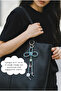 Luck and Abundance Keychain - Natural Pyrite and Star Stone Paracord Bag Charm (Medium Size) - 3