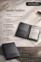 Black Color Luxury Faux Leather Passport Holder |   Transparent Compartments, Slim Design, Chip License Compatible - 4