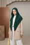 Breathable, Flexible, Daily Comfortable Non-Slip Combed Cotton Triangle Scarf, B-41, Green - 2