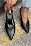 Navore Black Wrinkled Leather Women's Stiletto - 3