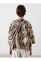 Brown Leopard Patterned Oversized Women's Kimono - 4