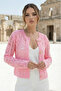 lace patterned gold buttoned basic jacket - 2