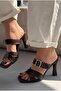 Norden Light Brown Matte Leather Women's Heeled Slippers - 7