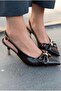 Lorvani Stiletto Light Brown Matte Leather with Bow Detail - 2