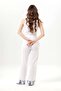 Nirvana Elastic Waist Muslin Embroidered Trousers with Double Side Pockets White Byz - 2