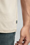 Londonlogo Men's Regular Fit 100% Cotton Printed Crew Neck T-Shirt Beige - 5