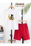 Sari Ay Astronaut Printed Top and Shorts/T-Shirt Summer Children's Two-Piece Set