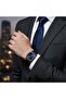 Azure Classic Analog Watch for Men Blue Dial PU Leather Strap Quartz Movement Date Display - 6
