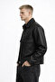 Zra Model New Season Half Oversize Four Seasons Trend Men's Leather Jacket Coat - 2