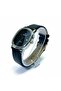 FAISTAR Azure Classic Watch for Men Black Dial Silver Case Black Leather Strap Quartz Date Display - 2