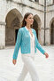 lace patterned gold buttoned basic jacket - 3