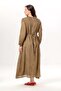 Long Sleeve Sultan Single Pocket Summer Long Poplin Dress Earth Tprk - 2