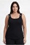 Women's Plus Size Sleeveless Black Blouse