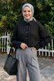 Black Shirt with Sequin Stripe - 4