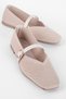 Urban Women's Thin Knitwear Fabric Blunt Toe Single Strap Ballerina Shoes B4510 - 2