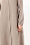 Long Sleeve Yaren Hakim Collar Summer Muslin Tunic Stone Stone - 3