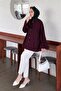 Sleeve Tunnel Rope Detailed Shirt Plum - 2