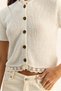 Women's Ecru Lace Detailed Buttoned Short Sleeve Knitwear Cardigan Th261022 60286095 - 7