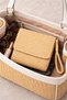 Handmade Wicker Wallet Handmade Summer Women's Clutch Hand Bag Natural Leather Detailed Card Holder - 2