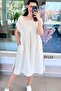Raw Linen Dress with Lace Collar 6Y114 - 2