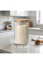 Set of 6 Borosilicate Glass Jars with Bamboo Lids 1300 ml Spice Container Storage Container Kitchen Organizer - 2