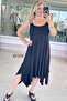 Stone Detailed Asymmetrical Dress with Straps 6Y156 - 3