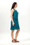 Sleeveless Monika Daisy Embroidered Pocketed Short Poplin Dress Nile Green Nlysl - 4