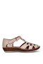 26By67.26016C Women's Genuine Leather Flat Sandals Beige - 2
