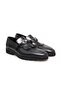 Black Color Laceless Genuine Leather Men's Shoes