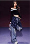 Plaid Patterned Asymmetrical Mini Skirt with Tie at the Waist (Leggings & Pants Top Combination) - 2