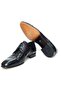 Black Color Lace-Up Genuine Leather Leather Sole Men's Shoes - 3