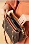 Women's Brown-Tan Hand and Shoulder Bag-Bd2181 - 2