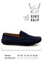 Sermoda Men's Loafer - Genuine Leather Rok Loafer Men's Shoes Suede Navy Blue - 3