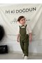 Green Gardener Short Sleeve Shirt Baby Kids Salopet Set - 4