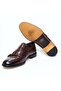 Brown Laceless Genuine Leather Men's Shoes - 3
