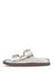 Elit Hml4040 Women's Stoned Flat Slippers Silver - 4
