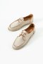 Lace-Up Genuine Leather Ballerinas - 4