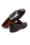 Brown Laceless Genuine Leather Men's Shoes - 2