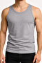 3 Pieces Bersel Men's 100% Cotton a Quality Classic Gray Combed Cotton Undershirt with Straps - 3