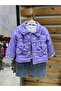 Girl's Lilac Coat and Badi Pants 3-Piece Top and Bottom Set - 2