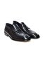 Dark Blue Color Laceless Genuine Leather Leather Sole Men's Shoes