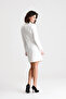 Lined Double-Breasted Jacket with Zipper Detail on the Back |   Ckt35223 Ecru - 5