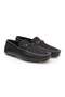 Black Color Laceless Genuine Leather Men's Shoes
