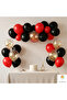 Red Black Gold Confetti Balloon Set 20-Piece Transparent Balloon Party Decoration Romantic Premium - 3