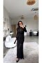Black Tie-Up Dress with Slits and Lace Bottom - 5