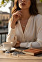 Drop Model Stainless Steel Teardrop Women's Necklace 130656