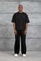 Men's T-Shirt Oysho Fabric Crew Neck Black Oversize Crew Neck - 2