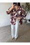 Batik Desenli Oversize Gömlek - 4