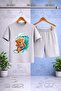 Children's Ayicik Sortlu Surf Printed Crew Neck T-Shirt - Shorts Set