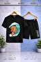 Children's Ayicik Sortlu Surf Printed Crew Neck T-Shirt - Shorts Set
